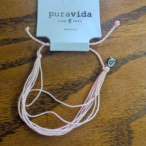 Pura Vida Light Pink Braided Bracelet